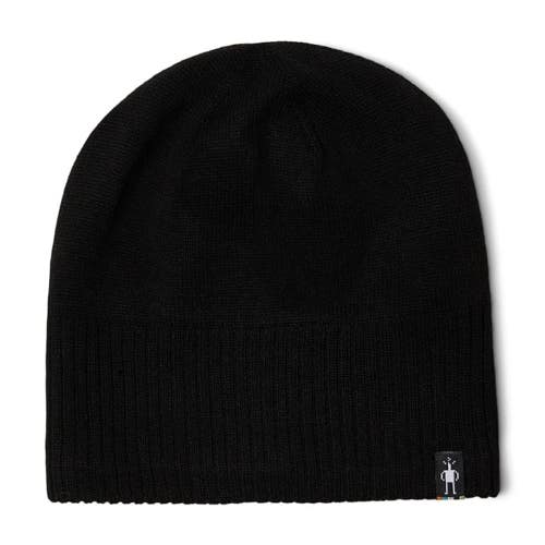Smartwool Fleece Lined Beanie Hat Men's Black Merino Wool Blend Rib-Knit DDR2033