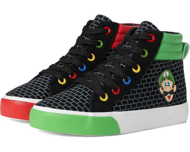 Ground Up Super Mario ECND3064ZP Sneakers Kids 13 Black Platform Shoes VER1408