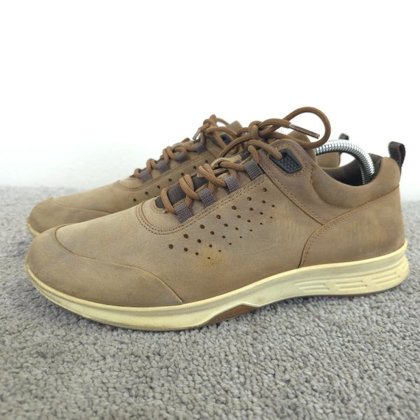 ECCO Exceed Mens Size 41 EU Shoes Brown Leather Low Top Lace Up Sneakers