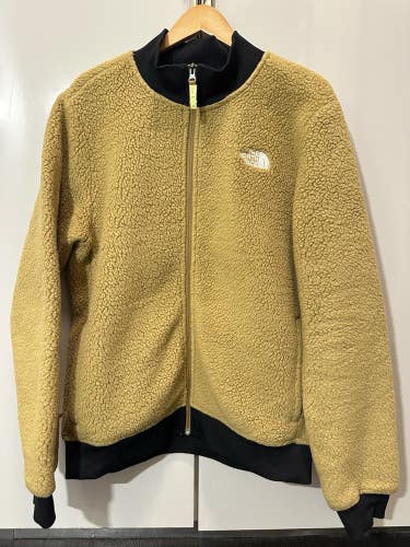 #2770 The North Face Fleece Jacket Womens Sz L Brown Sherpa Deep Pile