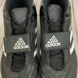 Adidas Gridiorn Mid Toe Box Mens Size 9.5 Football Cleats Adjustable Strap Black