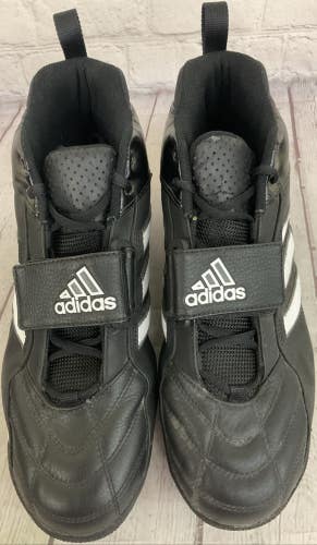 Adidas Gridiorn Mid Toe Box Mens Size 9.5 Football Cleats Adjustable Strap Black