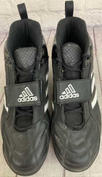 Adidas Gridiorn Mid Toe Box Mens Size 9.5 Football Cleats Adjustable Strap Black