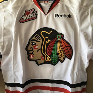 New Vintage Reebok Portland Winterhawks White Game Jersey size 56