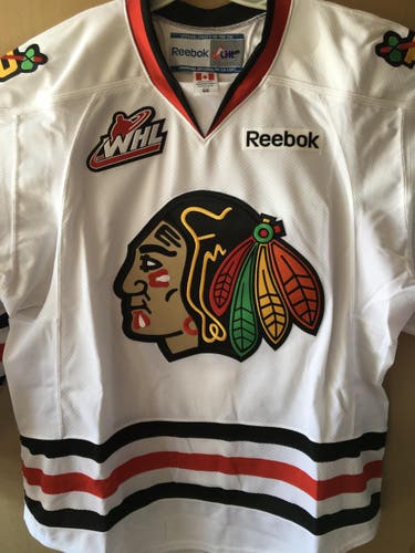 New Vintage Reebok Portland Winterhawks White Game Jersey size 56