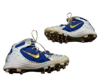 Used Nike HUARACHE BB/SB Cleats Royal Blue And White Senior 11.5 11873-S000232200