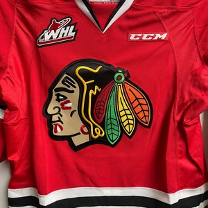 New Vintage CCM Portland Winterhawks Red Game Jersey size 52