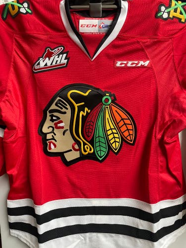 New Vintage CCM Portland Winterhawks Red Game Jersey size 58 Goalie Cut