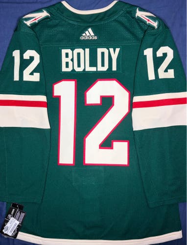 Matt Boldy Minnesota Wild Adidas Climalite Home Jersey Size: 46 + Tria