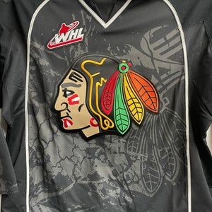 New Vintage Reebok Portland Winterhawks Alternate Black Game Jersey size 56