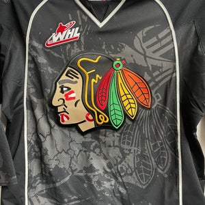 New Vintage Reebok Portland Winterhawks Alternate Black Game Jersey size 58