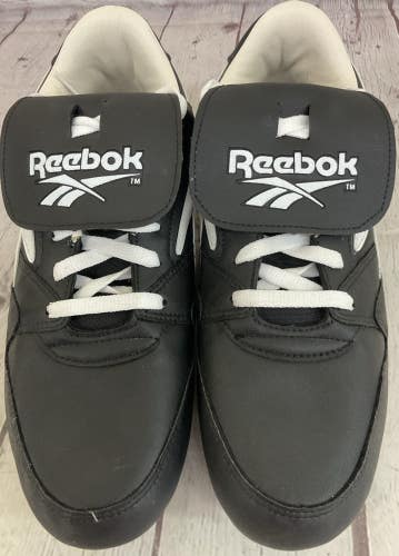 Reebok Mens Size 10 350 BSB Low Top Softball Cleats Fold Over Tongue Black