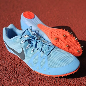 Men's Nike Zoom Rival M 8 (US Size 10.5) Blue Orange Track Spikes