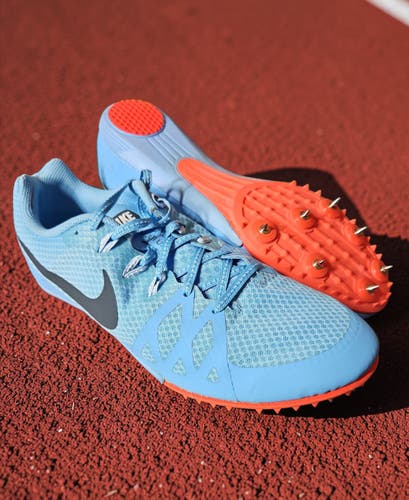 Men's Nike Zoom Rival M 8 (US Size 10.5) Blue Orange Track Spikes