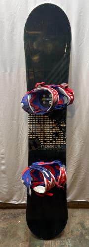 Morrow Lithium 150cm Twin-Tip All-Mountain Snowboard Drake F-60 Bindings