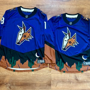 Lot - Fanatics Arizona Coyotes Reverse Retro 1.0 Jersey Purple Kachina (S & L)