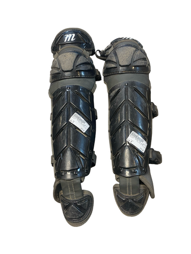 Used Marucci BLACK LEG PADS Catchers Leg Guards Black Junior 11706-S000371540