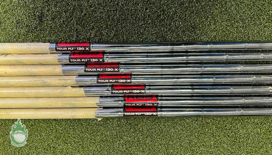 Used KBS Tour FLT 130g 5-PW/GW Extra Stiff Flex Steel Iron Set Shafts