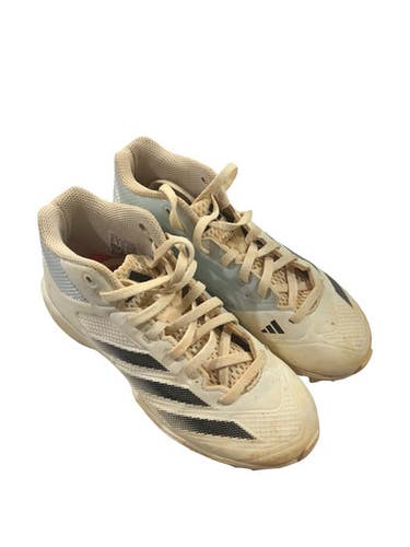 Used Adidas 3 STRIPE BB/SB Cleats White Junior 02.5 11347-S000263730