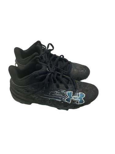 Used Under Armour LAX Cleats Boys Black Junior 03.5 11347-S000263724