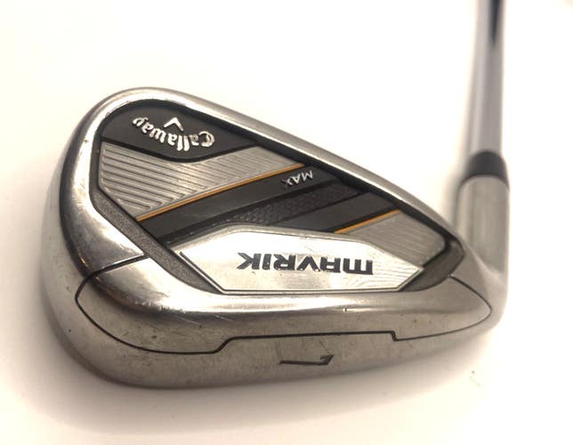 Left Handed CALLAWAY MAVRIK MAX 7 IRON TT Elevate 95 Stiff Steel Shaft *Good*