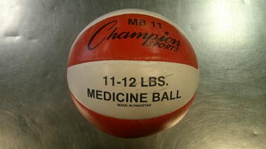 Used Champion Sports Medicine Ball Yellow 12 lb 11868-S000067387