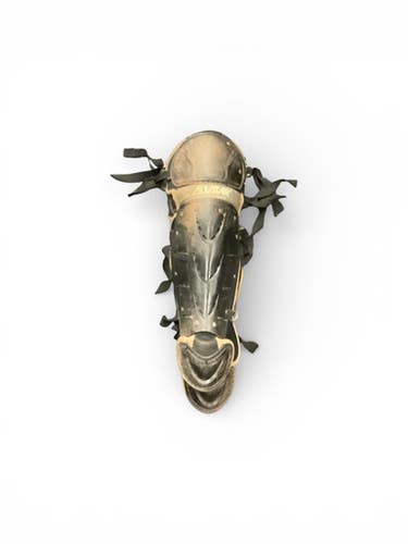 Used All Star SHINGUARDS Catchers Leg Guards Black Adult 11846-S000100400