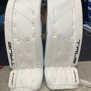 New True HZRDUS Junior Goalie Leg Pads- White- 28+2"