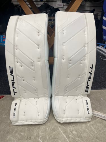 New True HZRDUS Junior Goalie Leg Pads- White- 28+2"