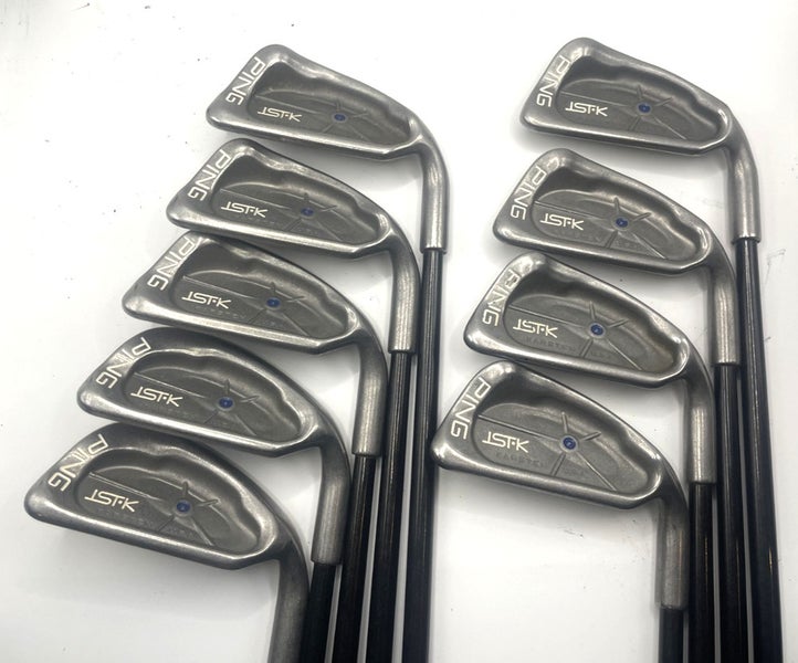 Ping ISI Nickel Blue Dot RH Iron Set 3-PW,SW Aldila 350 Series Regular Graphite