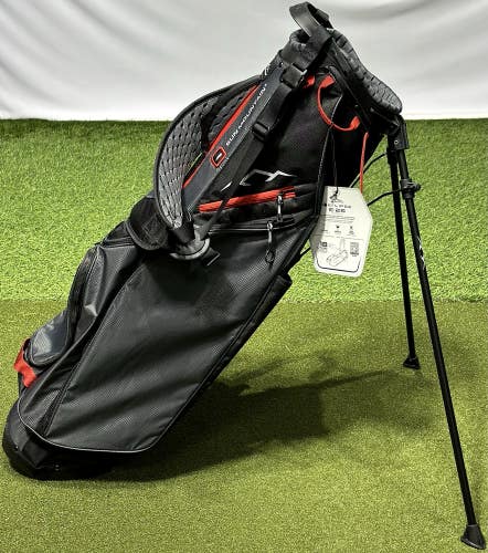 Sun Mountain Eclipse E 2.5 4-Way Stand Carry Golf Bag Black/Steel/Red NEW