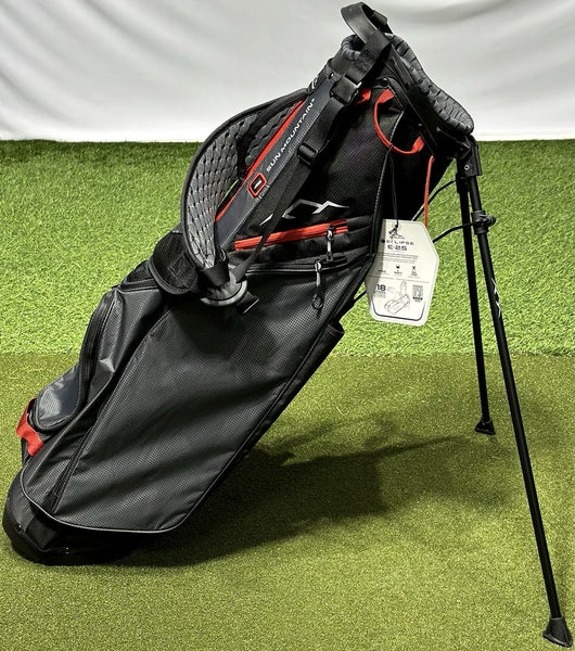 Sun Mountain Eclipse E 2.5 4-Way Stand Carry Golf Bag Black/Steel/Red NEW