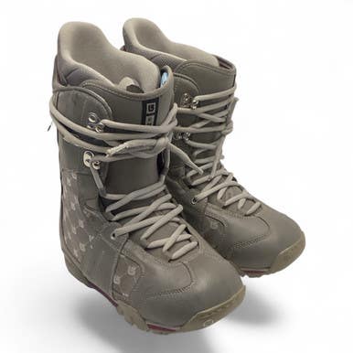 Used Burton EMERALD Womens Snowboard Boots Grey Senior 7.5 11443-S000202652