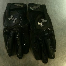 Used Under Armour BB/SB Batting Gloves Black Youth 11868-S000067325