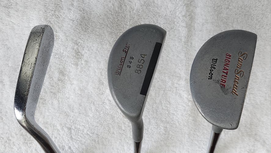 VINTAGE Wilson Putters (3 clubs) RH; Steel Shafts