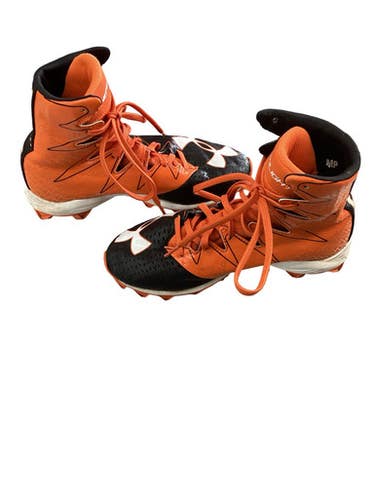 Used Under Armour Jr FB Cleats Black And Orange Junior 04 11760-S000087840