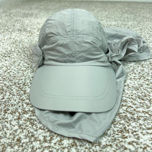 Arcteryx Hat Cap Strap Back Mens One Size Gray Sun Neck Flap Mesh Outdoor
