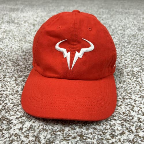 Nike Hat Cap Strap Back Mens One Size Red Dri-FIT Rafa Bull Tennis Nadal Sport