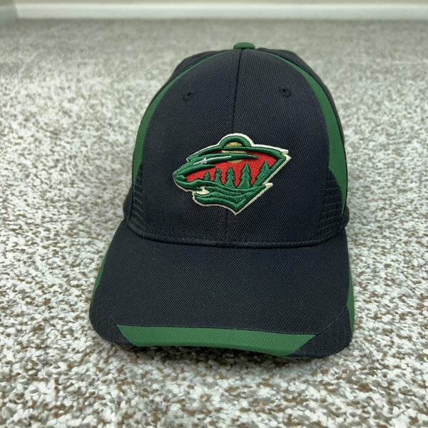 Minnesota Wild Hat Cap Flex Mens Large Black Green NHL Hockey Reebok Center Ice