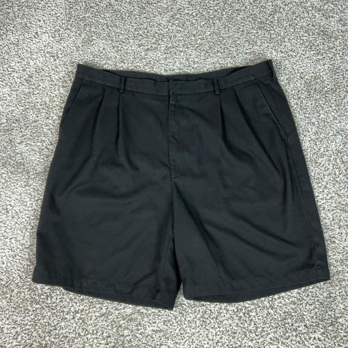 Nike Golf Shorts Mens 42 Black Pleated Dri-FIT Chino 10" Performance Casual