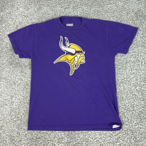 Minnesota Vikings Shirt Mens Medium Purple NFL Adrian Peterson NFL Sports Logo