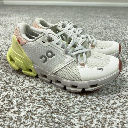 On Shoes Womens Size 6 White Yellow CloudTec Running Sneakers Comfort Athletic