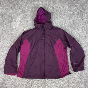 Columbia Jacket Womens Plus 2X Purple Omni Tech Interchange 3 In 1 Hooded Ski