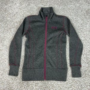 KUIU Jacket Womens XS Gray Base Camp Sweater Fleece Full Zip Thumbholes Hunting