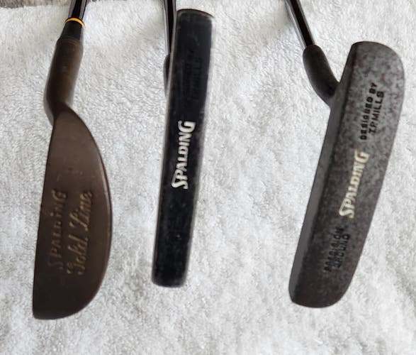 VINTAGE Spalding Putters (3 clubs) RH; Steel Shafts