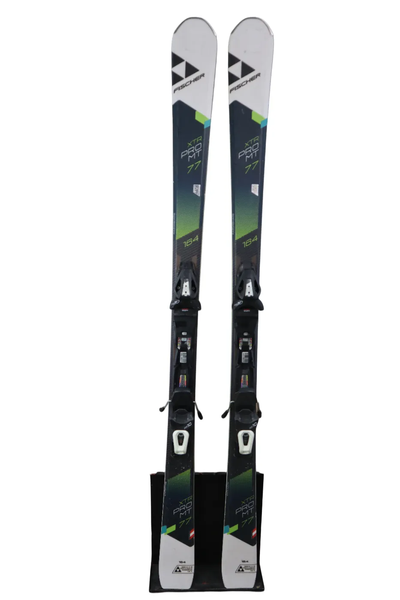 USED 2018 Fischer XTR PRO MT 77 Skis 164cm with Tyrolia SP 10 Bindings