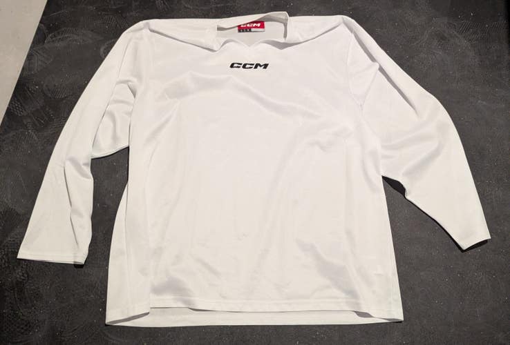 CCM White Adult Large Jersey