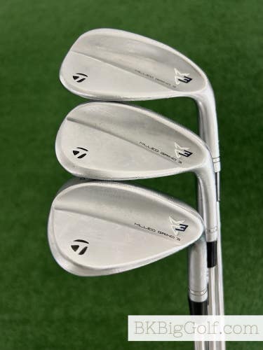 Taylormade MG3 Milled Grind Chrome 3 Wedge Set (52, 56, & 60 Degrees)