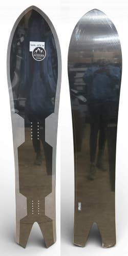 WITH SNOW (WS) SNOWBOARDS (BLACK/GREY) SWALLOWTAIL POWDER SNOWBOARD 157CM