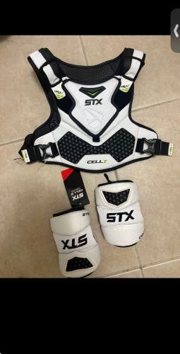 Large Adult STX Shoulder Pads and elbow pads